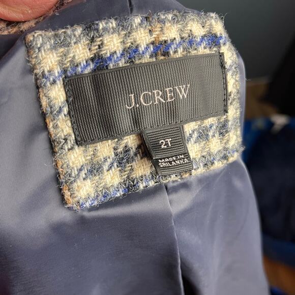 J. Crew Houndstooth Blazer Moon England Luxury Wool Suede Elbow Patches Preppy - Picture 8 of 8